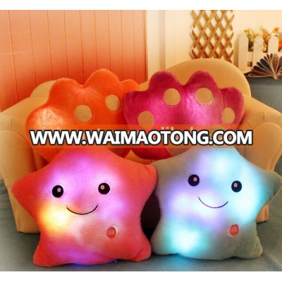 Free Shipping Wholesale Cute plush LED pillow Lovely plush light LED cushion plush heart pillow