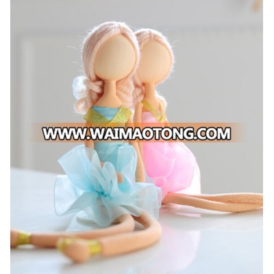 wholesale plush rag doll 28cm length plush dancer doll Lovely fabric ballerina dancer doll